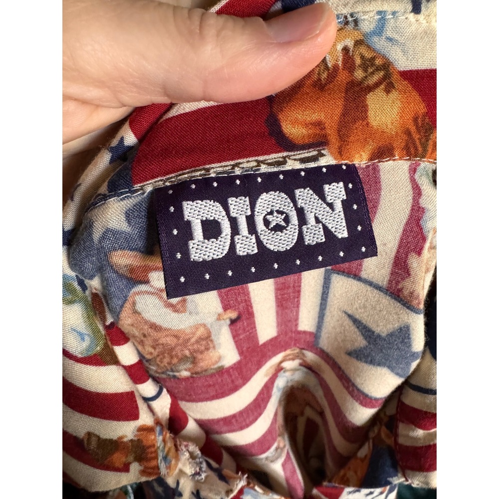 Dion of Texas Womens Cowgirl Americana Flag Print Western Button Down Shirt S - Picture 6 of 7